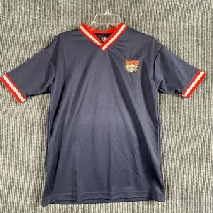 Cooperstown Jersey Adult Medium Blue Little Majors Baseball Shirt Stretch V Neck